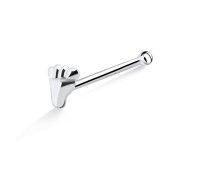 Foot Silver Bone Nose Stud NSKD-87